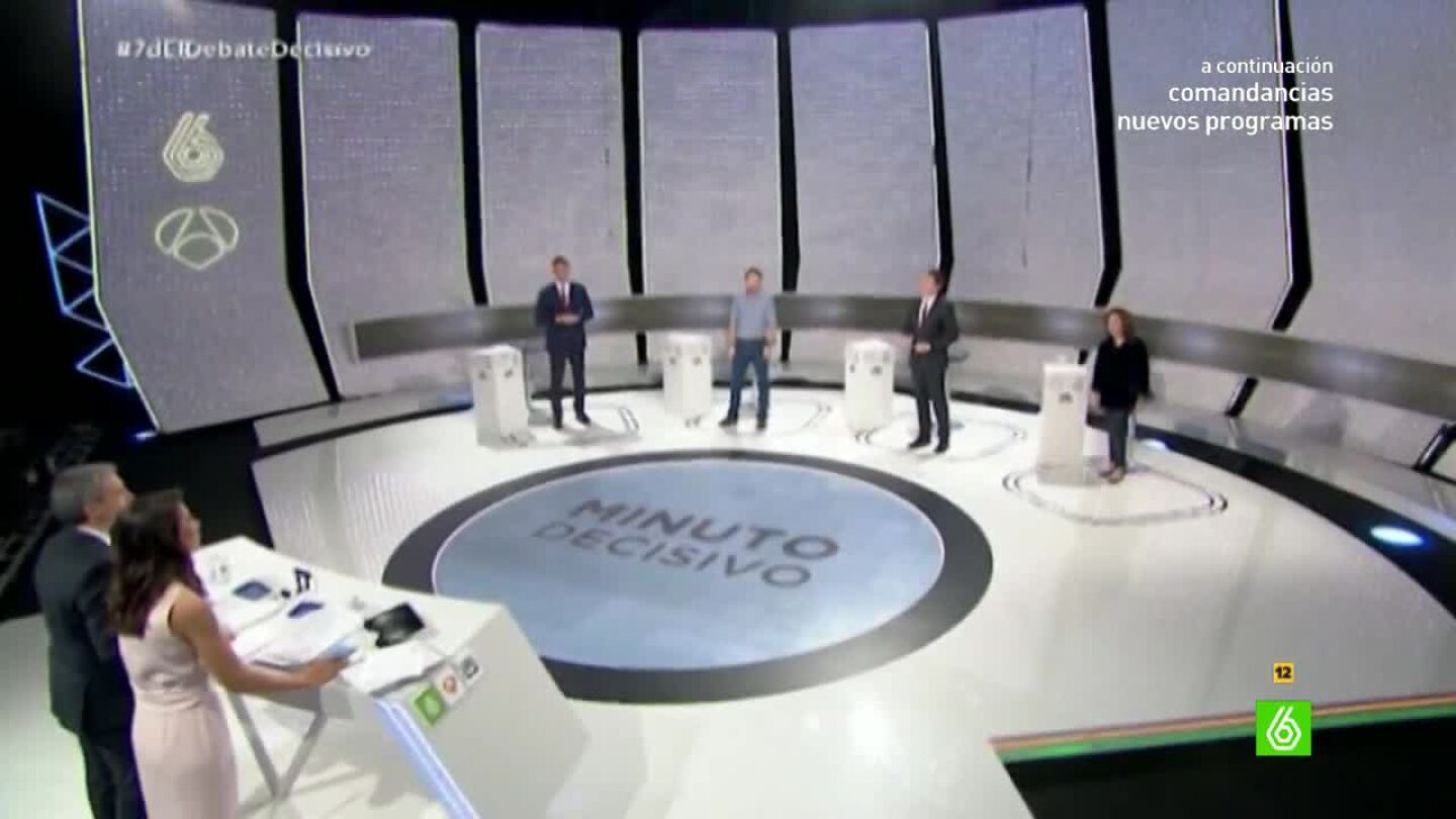 Los cuatro participantes en el debate del 7D lo dan todo en su minuto decisivo