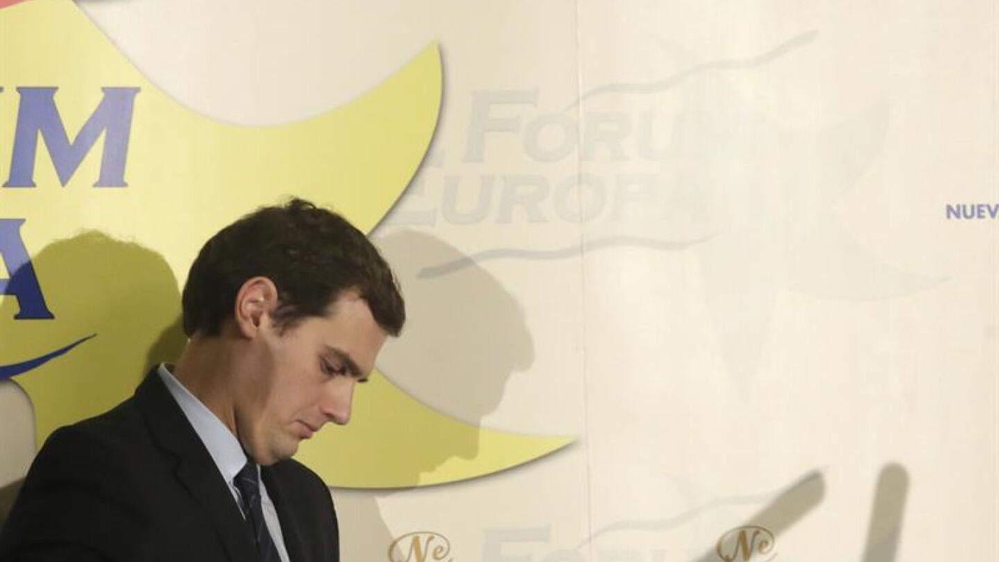 Albert Rivera, a su llegada al Forum Europa