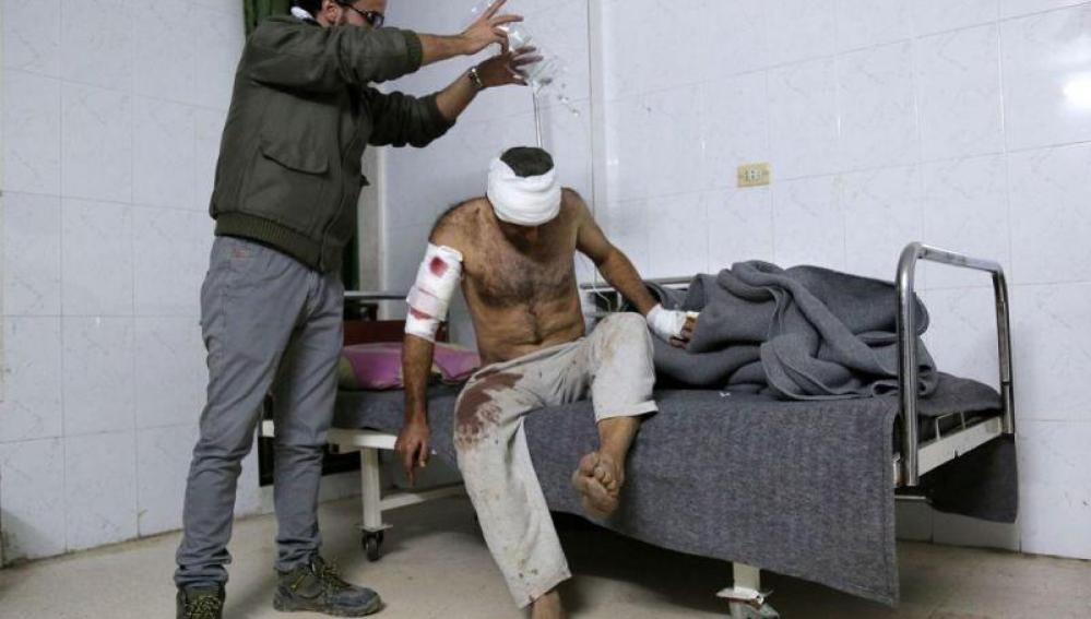 Una persona herida tras un ataque en Siria