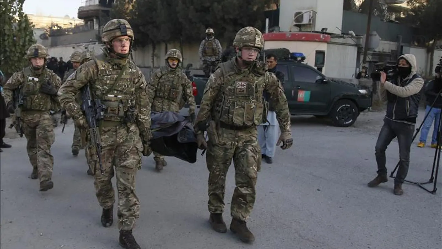 Soldados británicos en el ataque de Kabul Soldados británicos en el ataque de Kabul