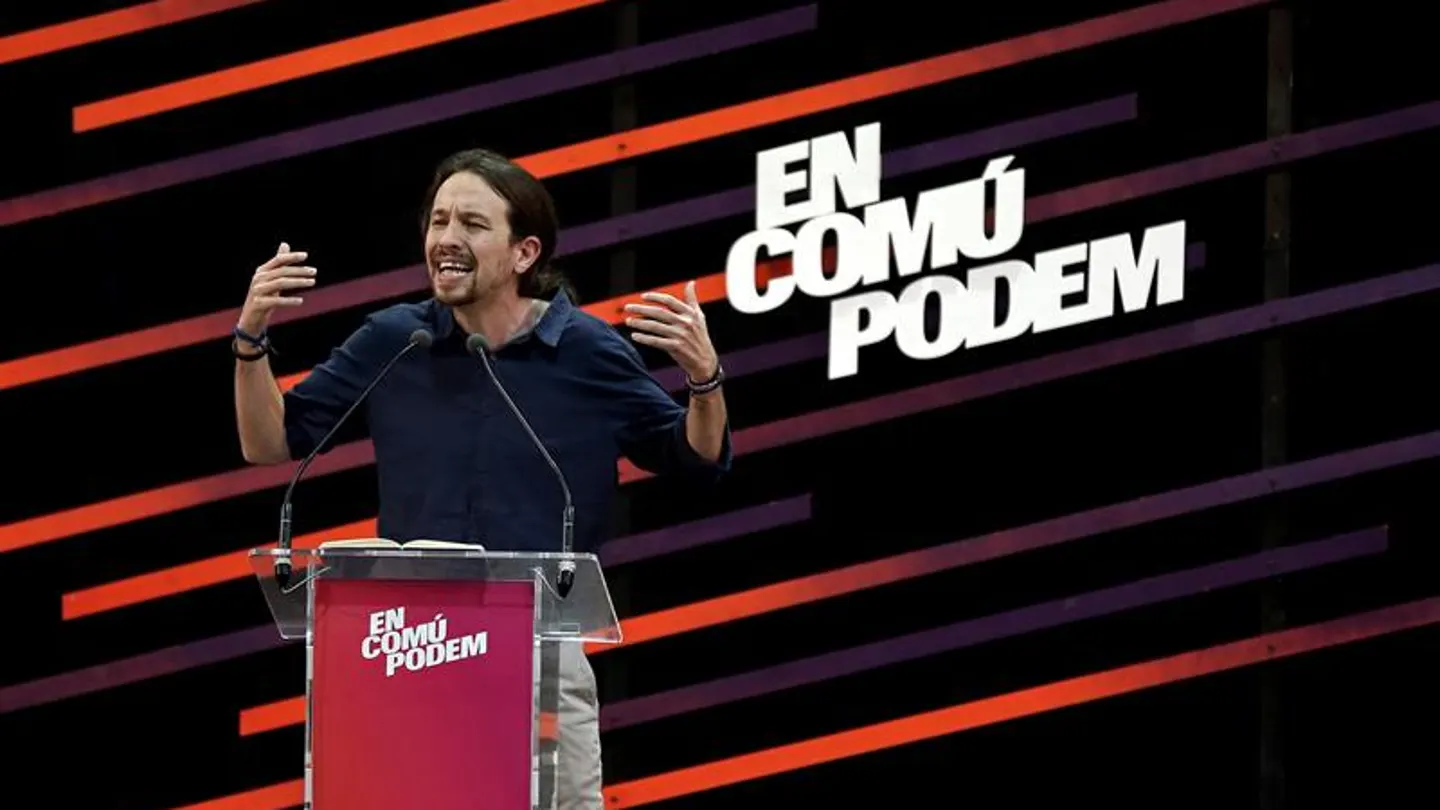 Pablo Iglesias en un acto de campaña en Badalona Pablo Iglesias en un acto de campaña en Badalona