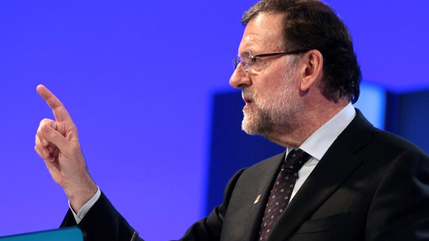 Mariano Rajoy en un mit&iacute;n