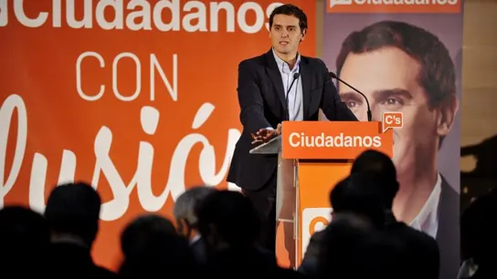 Albert Rivera en un mitín de Ciudadanos Albert Rivera en un mitín de Ciudadanos