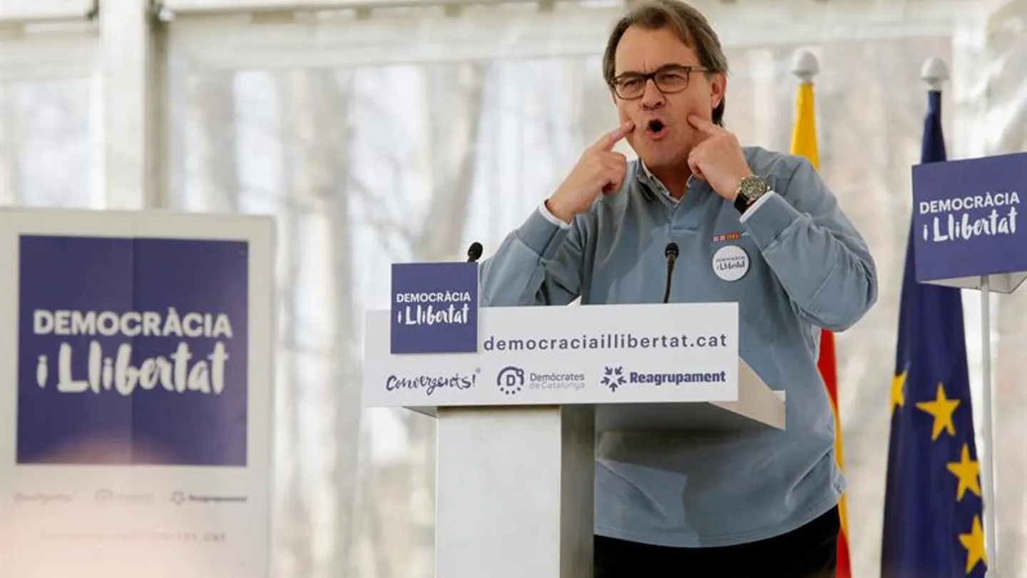 Artur Mas en un mitín de Democrácia i Llibertat Artur Mas en un mitín de Democrácia i Llibertat