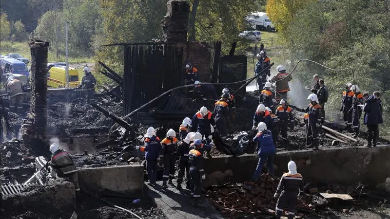 Incendio en un hospital psiqui&aacute;trico en Novgorod (Rusia) el 13 de septiembre de 2013
