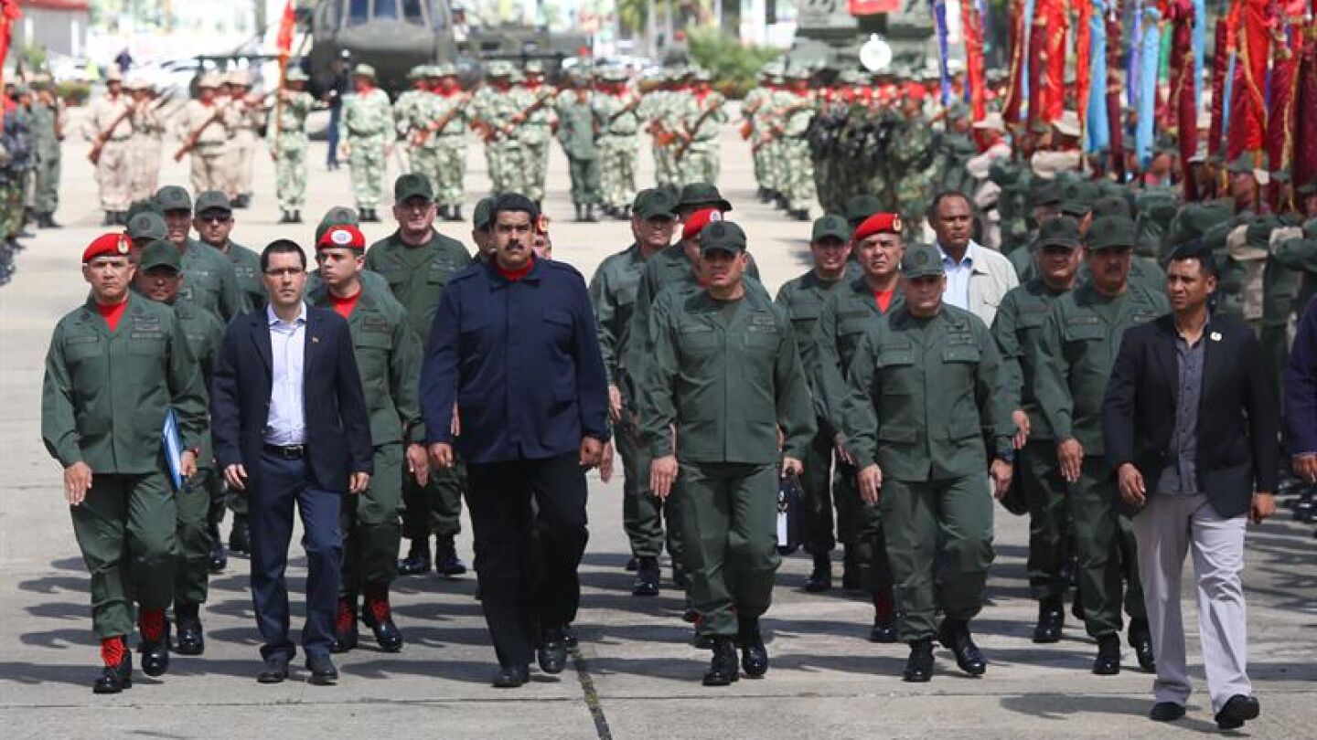 El presidente de Venezuela, Nicol&aacute;s Maduro en el acto de salutaci&oacute;n de Navidad 