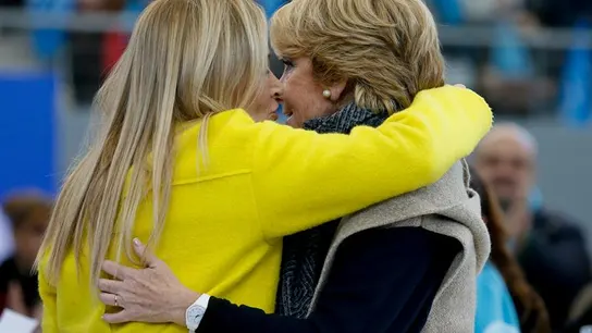 Cristina Cifuentes y Esperanza Aguirre en un mitin del PP Cristina Cifuentes y Esperanza Aguirre en un mitin del PP