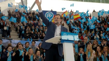 Mariano Rajoy durante un acto electoral