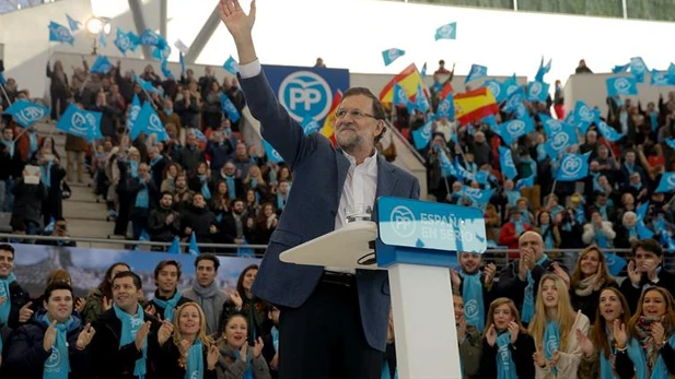 Mariano Rajoy durante un acto electoral