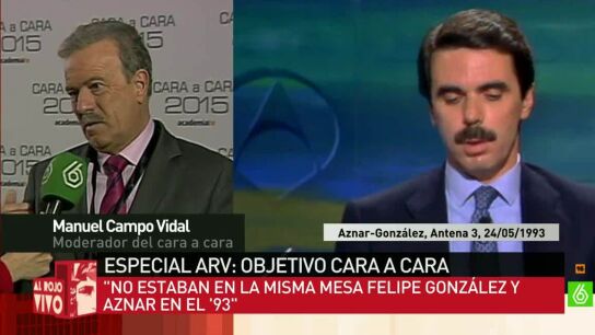 Manuel Campo Vidal, moderador del cara a cara entre Rajoy y S&aacute;nchez