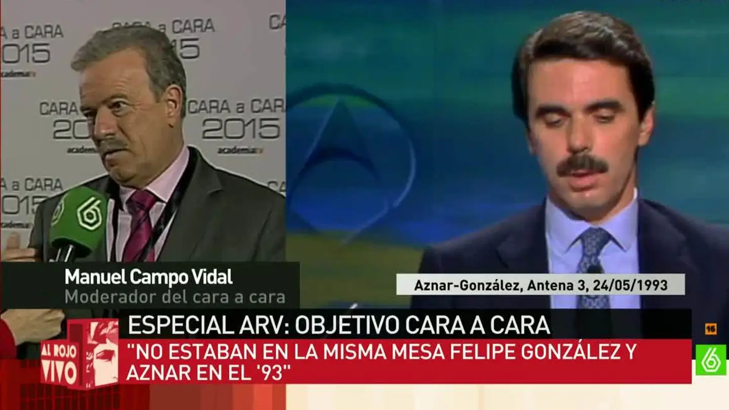 Manuel Campo Vidal, moderador del cara a cara entre Rajoy y Sánchez Manuel Campo Vidal, moderador del cara a cara entre Rajoy y Sánchez