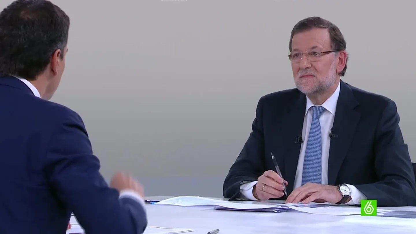 Mariano Rajoy durante el debate Mariano Rajoy durante el debate