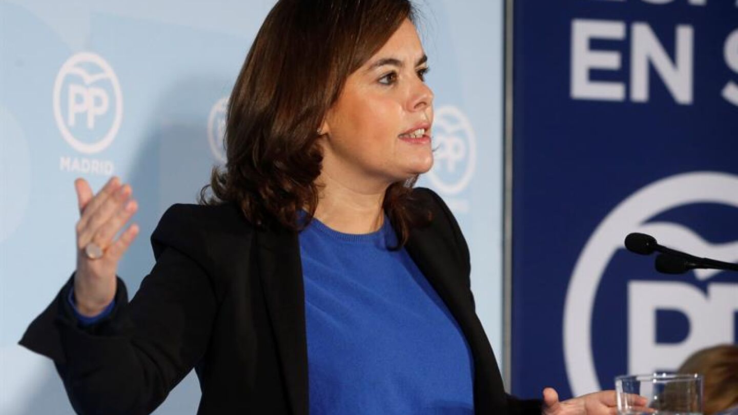 La vicepresidenta del Gobierno, Soraya S&aacute;enz de Santamar&iacute;a