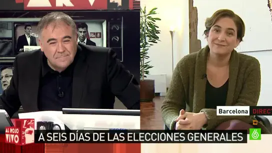 Ada Colau, en Al Rojo Vivo Ada Colau, en Al Rojo Vivo