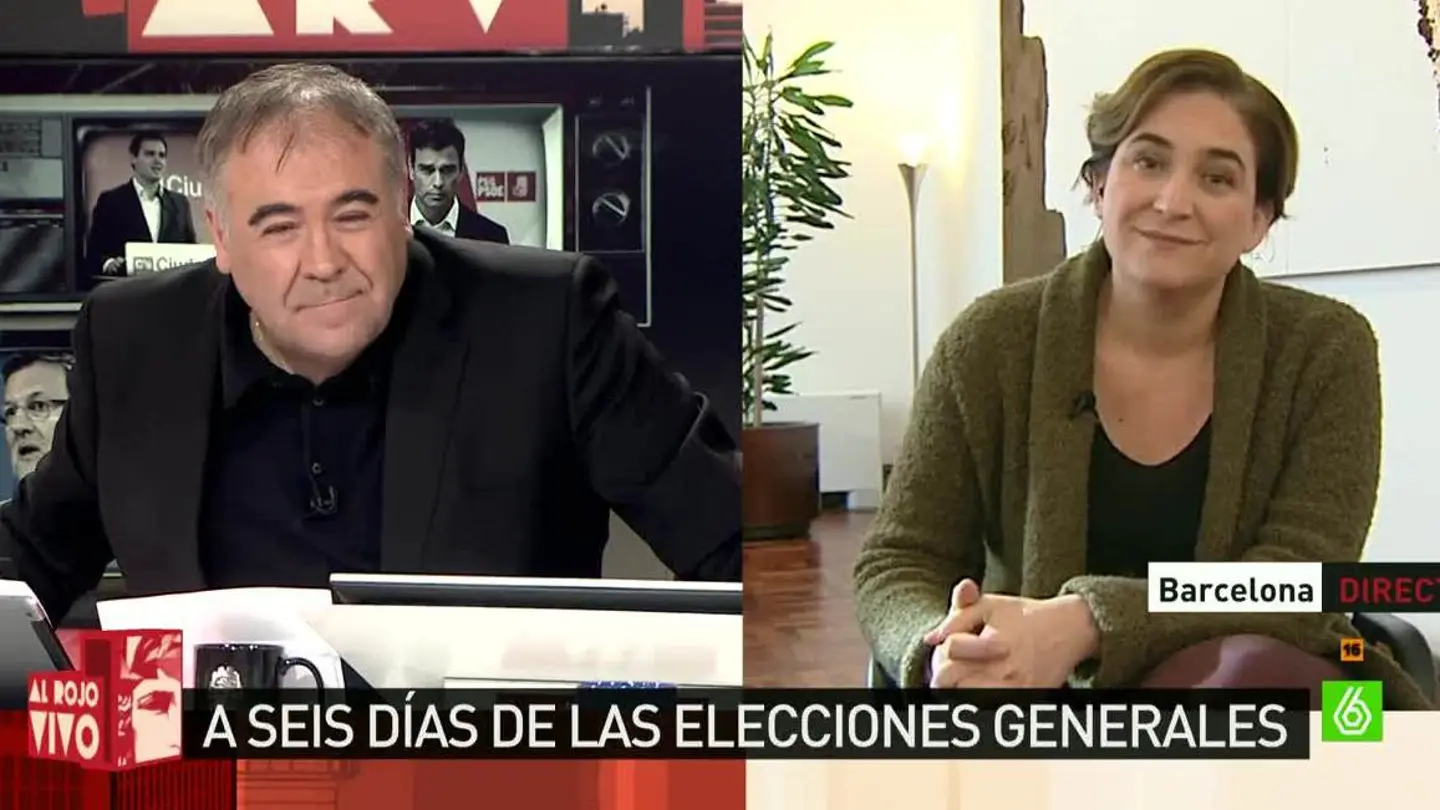 Ada Colau, en Al Rojo Vivo Ada Colau, en Al Rojo Vivo