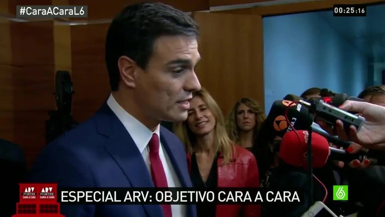 Pedro Sánchez sale del cara a cara