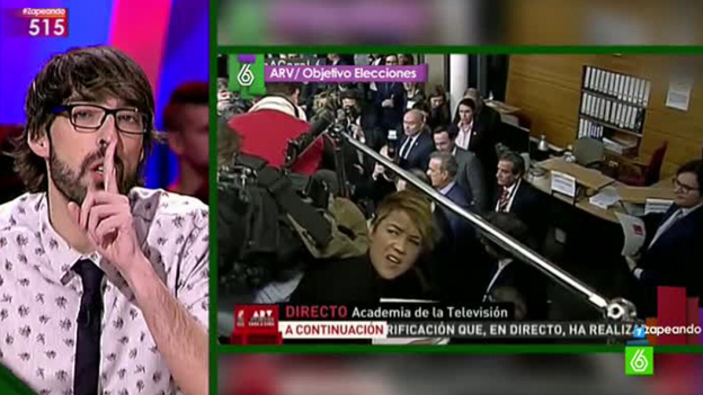 Cristina Pardo, en la cobertura del debate entre Pedro S&aacute;nchez y Mariano Rajoy