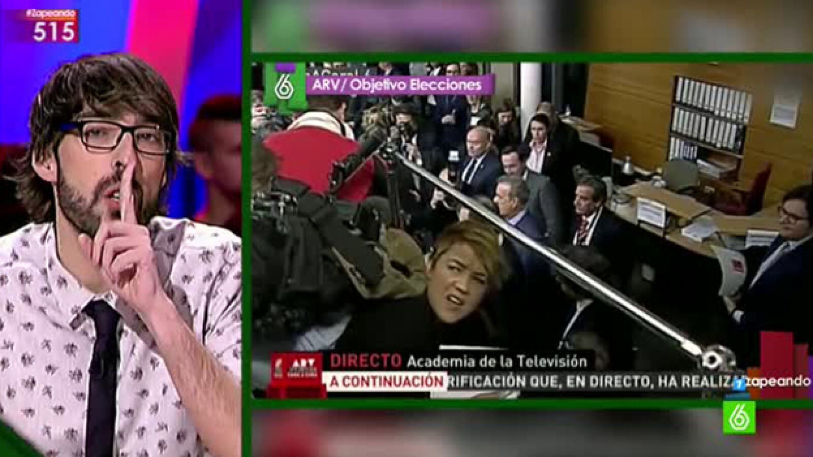 Cristina Pardo, en la cobertura del debate entre Pedro S&aacute;nchez y Mariano Rajoy