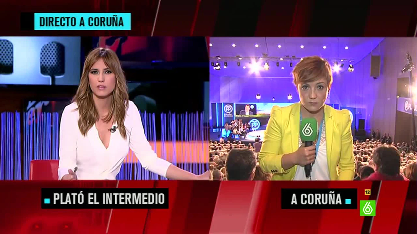 Cristina Pardo conecta con El Intermedio para analizar la última hora del mitin de Rajoy Cristina Pardo conecta con El Intermedio para analizar la última hora del mitin de Rajoy