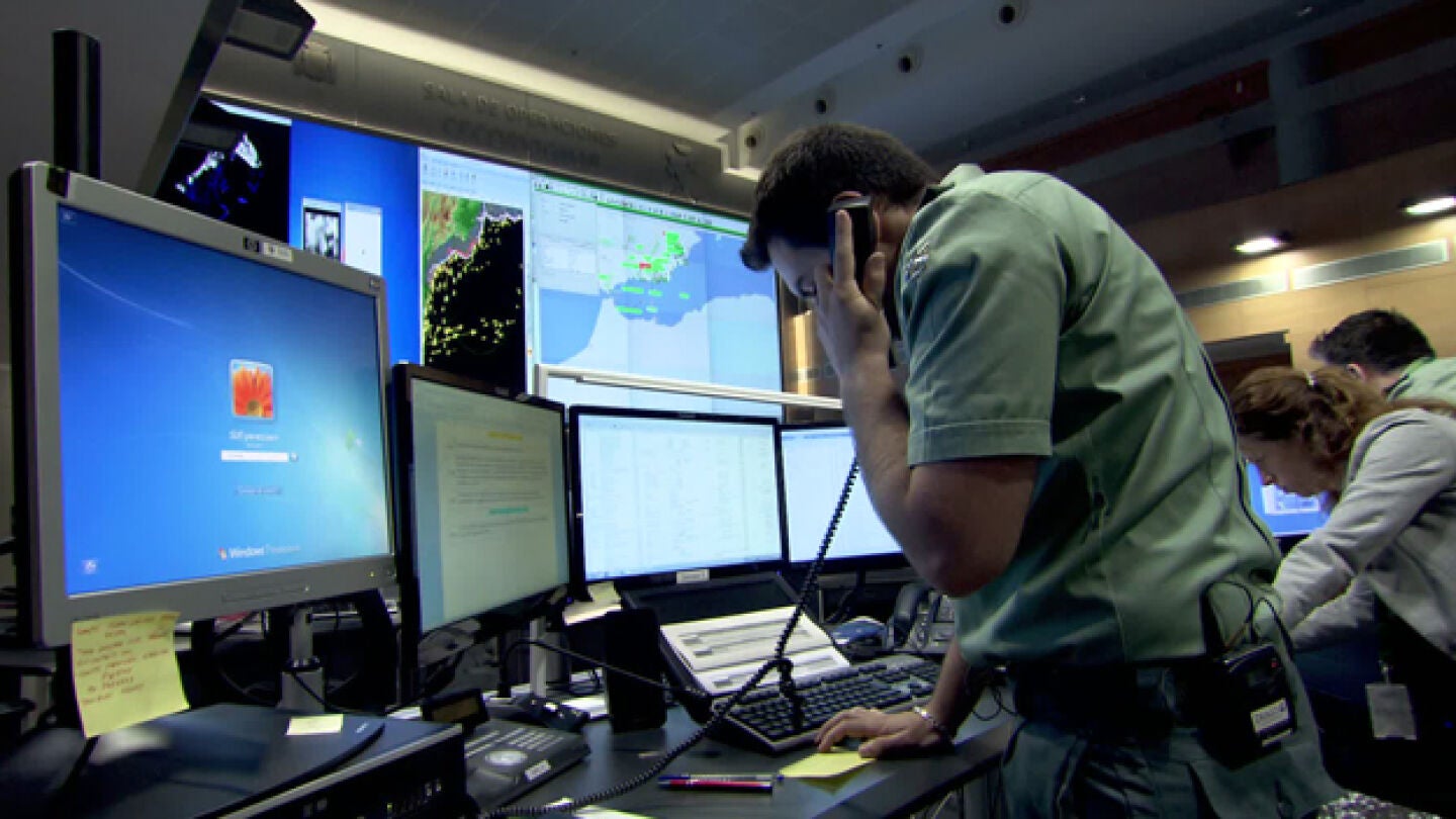 Los agentes visualizan un track sospechoso en Almer&iacute;a