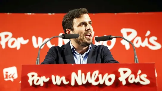 Alberto Garzón, en el mitin de cierre de campaña Alberto Garzón, en el mitin de cierre de campaña