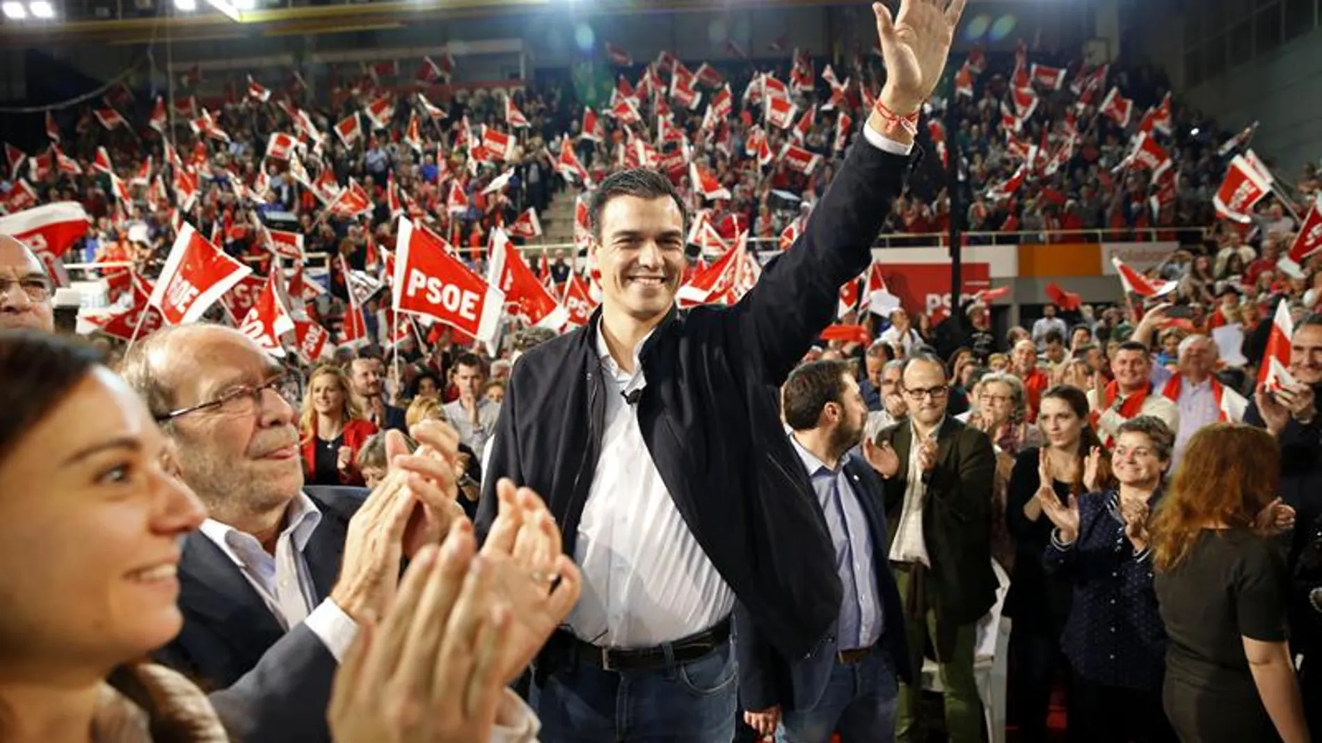 El candidato por el PSOE a la presidencia del Gobierno, Pedro Sánchez