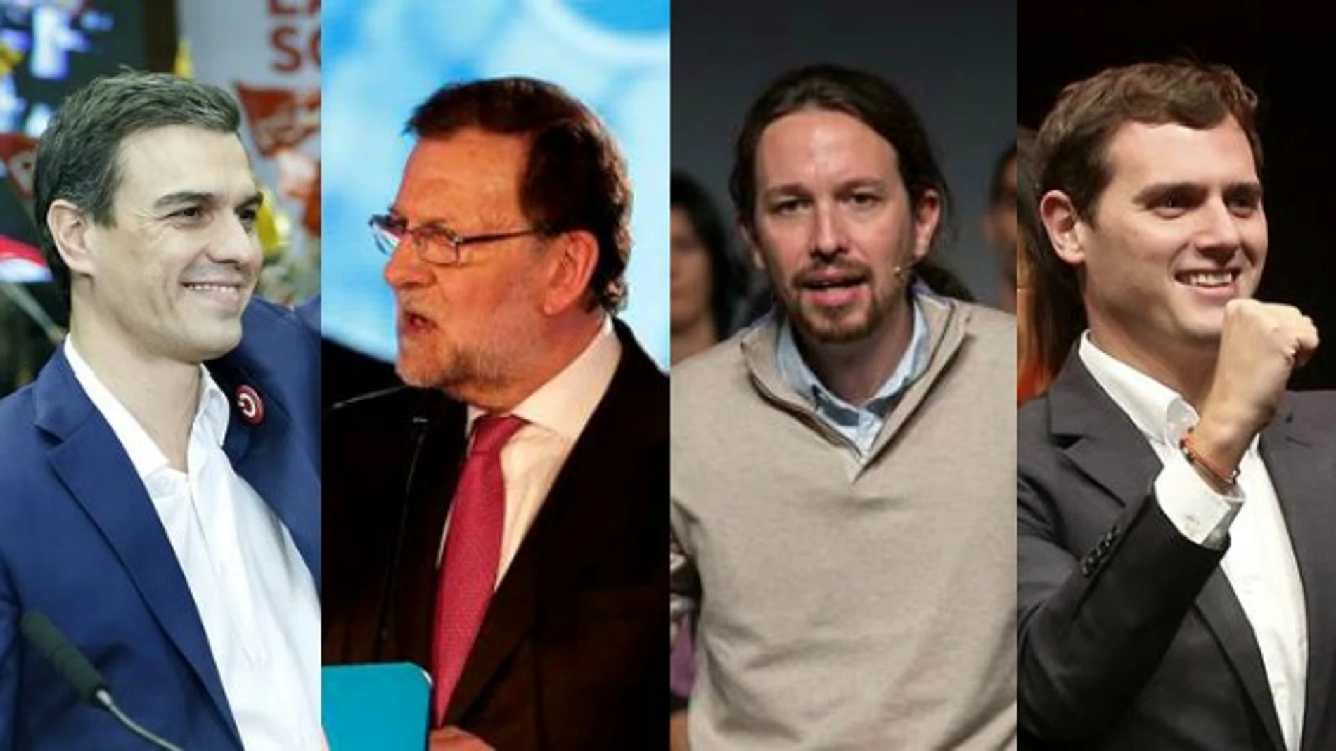 Los candidatos del PSOE, PP, Podemos, Ciudadanos