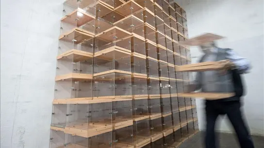 Urnas apiladas antes del arranque de la jornada electoral Urnas apiladas antes del arranque de la jornada electoral