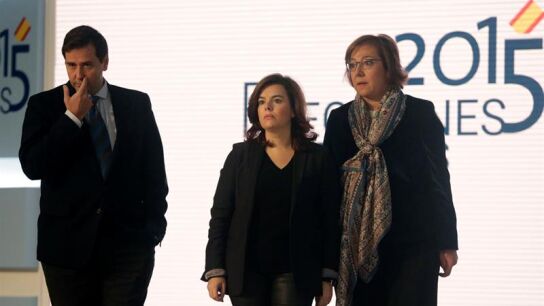 Luis Aguilera, Soraya S&aacute;enz de Santamar&iacute;a y Carmen Mart&iacute;nez Castro en el Centro de Datos