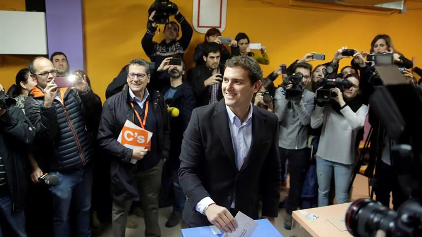 Albert Rivera votando Albert Rivera votando