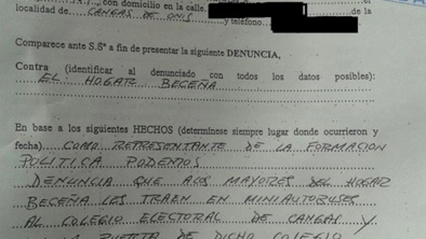 Denuncia interpuesta por Podemos Denuncia interpuesta por Podemos