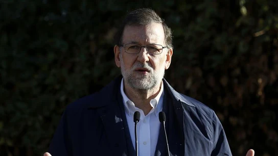 Mariano Rajoy habla con los medios Mariano Rajoy habla con los medios