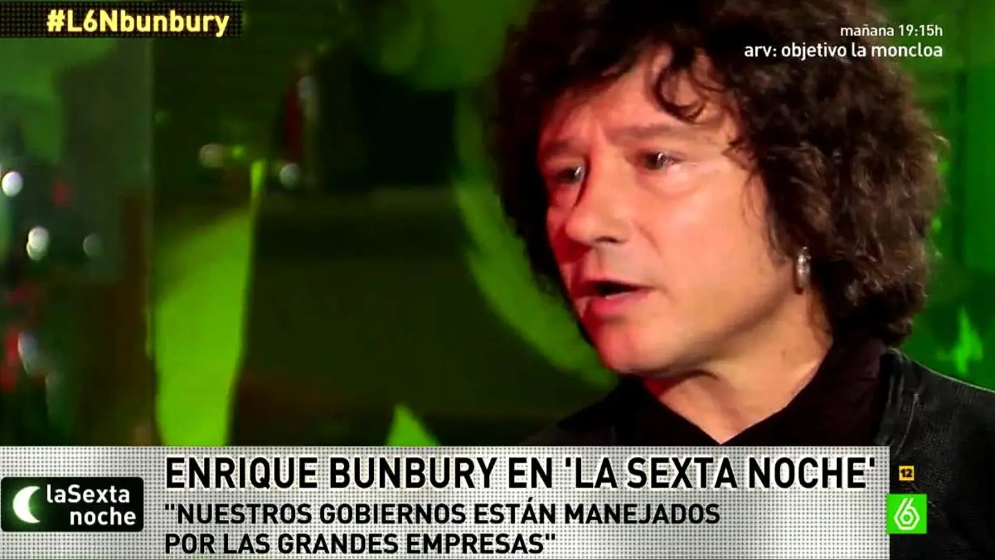 Enrique Bunbury habla con Iñaki López Enrique Bunbury habla con Iñaki López