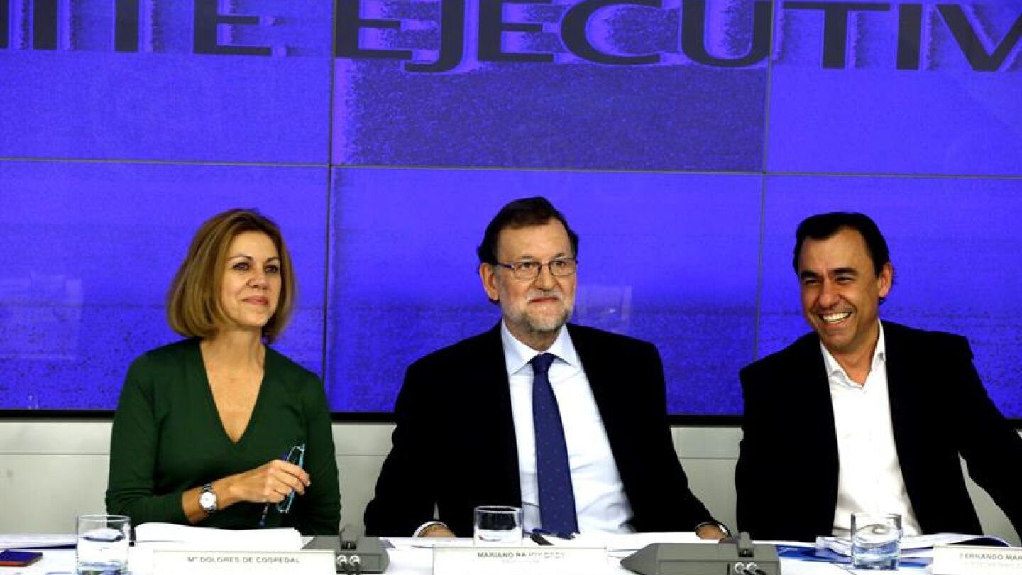 Mariano Rajoy en la reuni&oacute;n de la ejecutiva