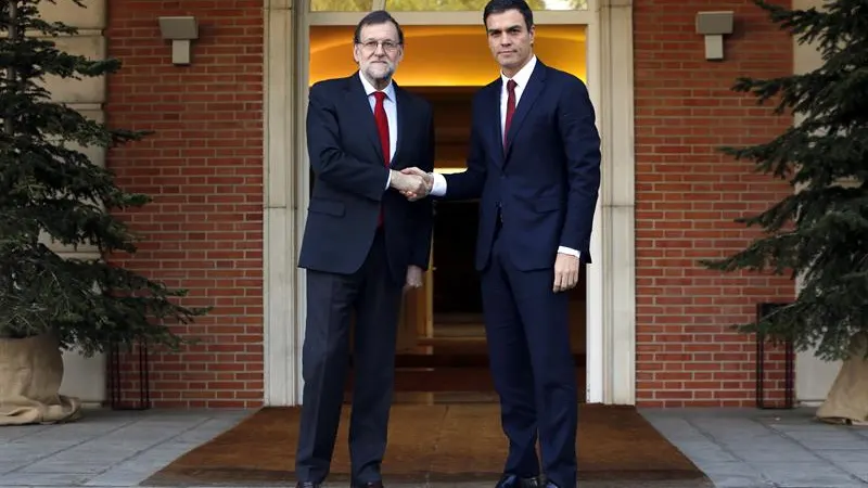 Reunión de Rajoy y Sánchez en Moncloa Reunión de Rajoy y Sánchez en Moncloa