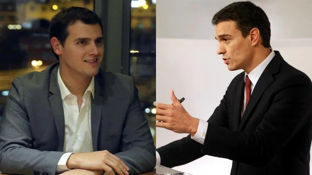 Albert Rivera y Pedro Sánchez Albert Rivera y Pedro Sánchez