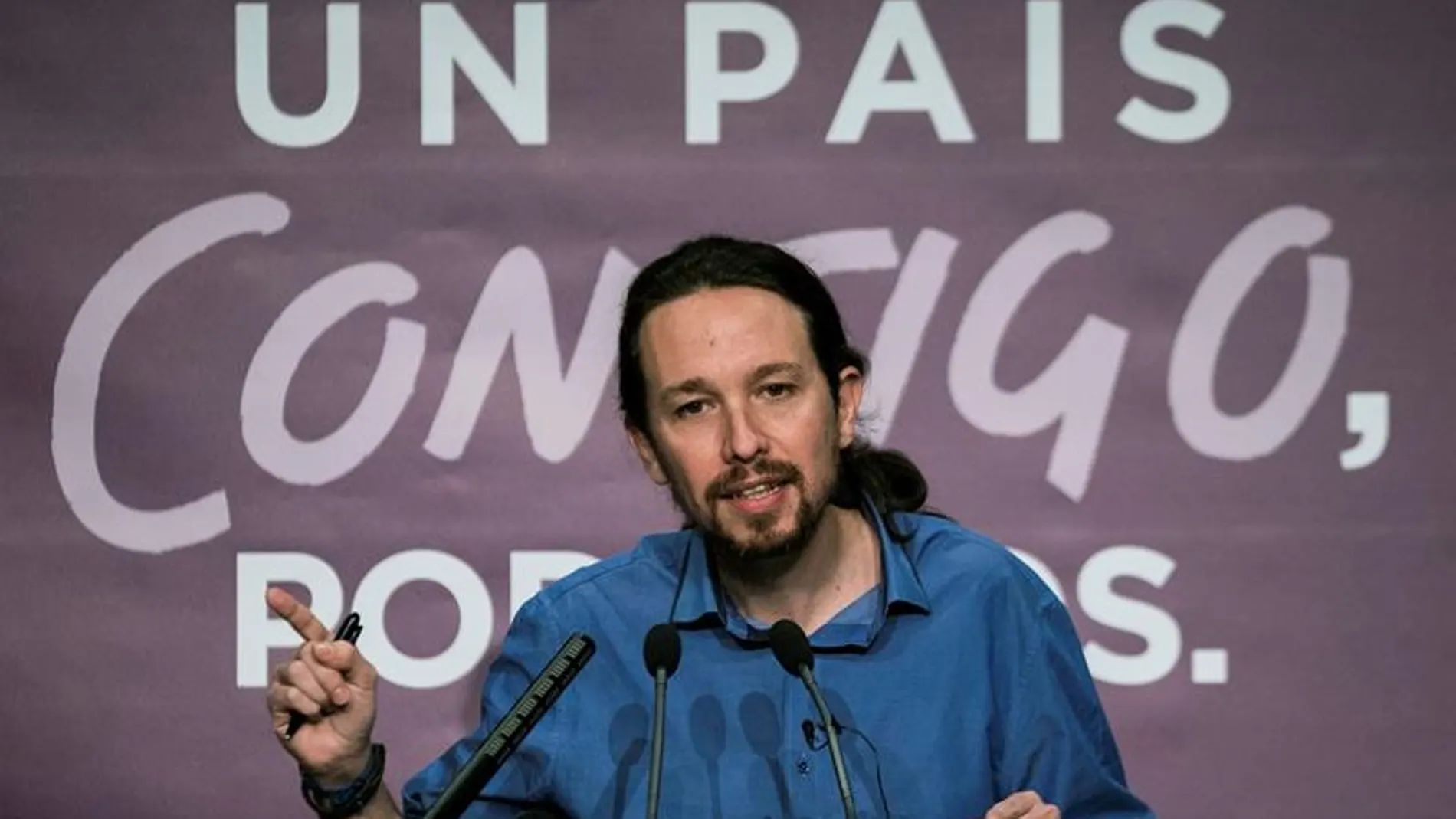 El secretario general de Podemos, Pablo Iglesias