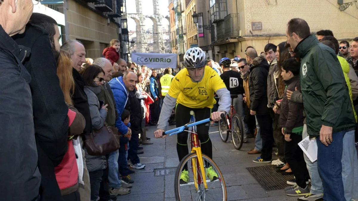  Julio Martín Gómez, durante su participación en la tradicional "Carrera del pavo"