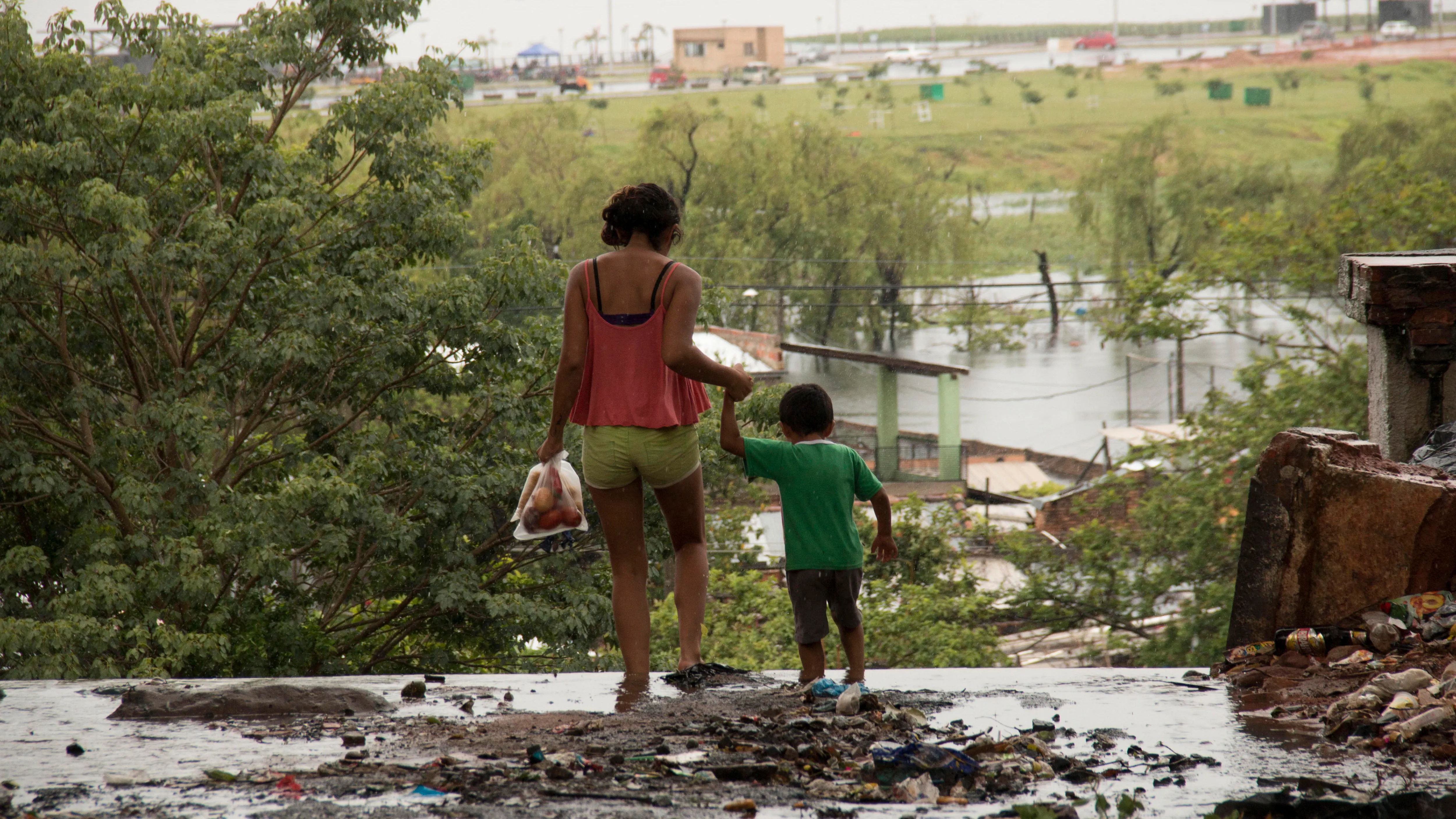 Inundación en Paraguay por la crecida de ríos