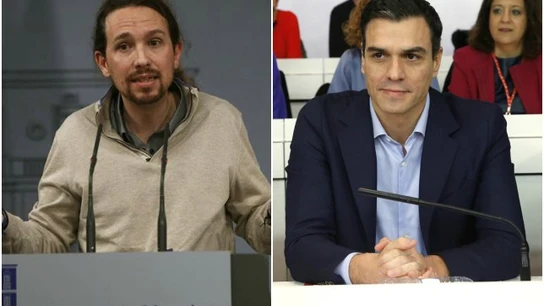 Pablo Iglesias y Pedro Sánchez Pablo Iglesias y Pedro Sánchez