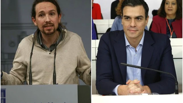 Pablo Iglesias y Pedro Sánchez Pablo Iglesias y Pedro Sánchez