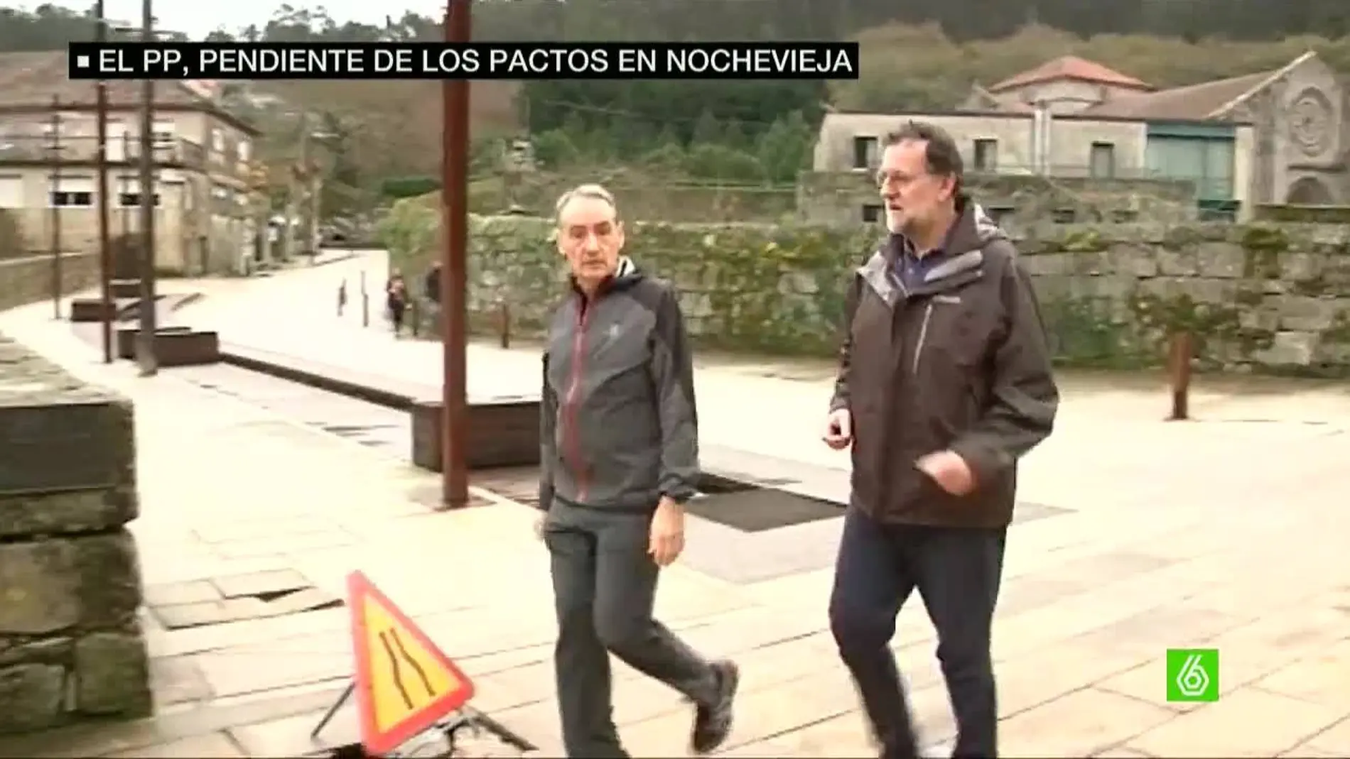 Mariano Rajoy, en un paseo por Pontevedra