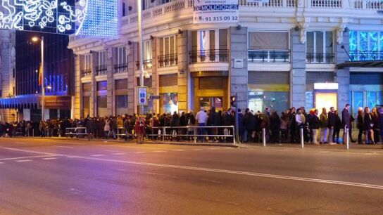 Controles de seguridad para entrar a la Puerta del Sol en Nochevieja