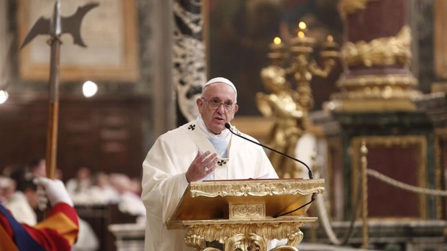 El papa Francisco ofrece una misa en la bas&iacute;lica de Santa Mar&iacute;a la Mayor, en Roma