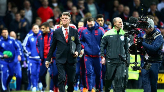 Louis Van Gaal, durante un partido con el Manchester United
