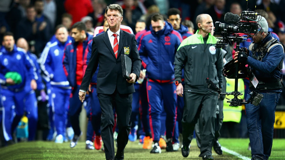 Louis Van Gaal, durante un partido con el Manchester United