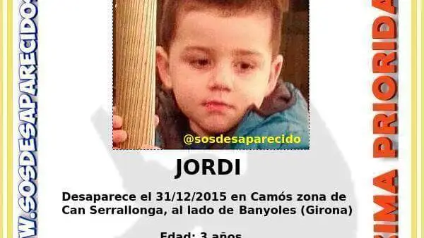 Imagen del niño desaparecido difundida por la policía