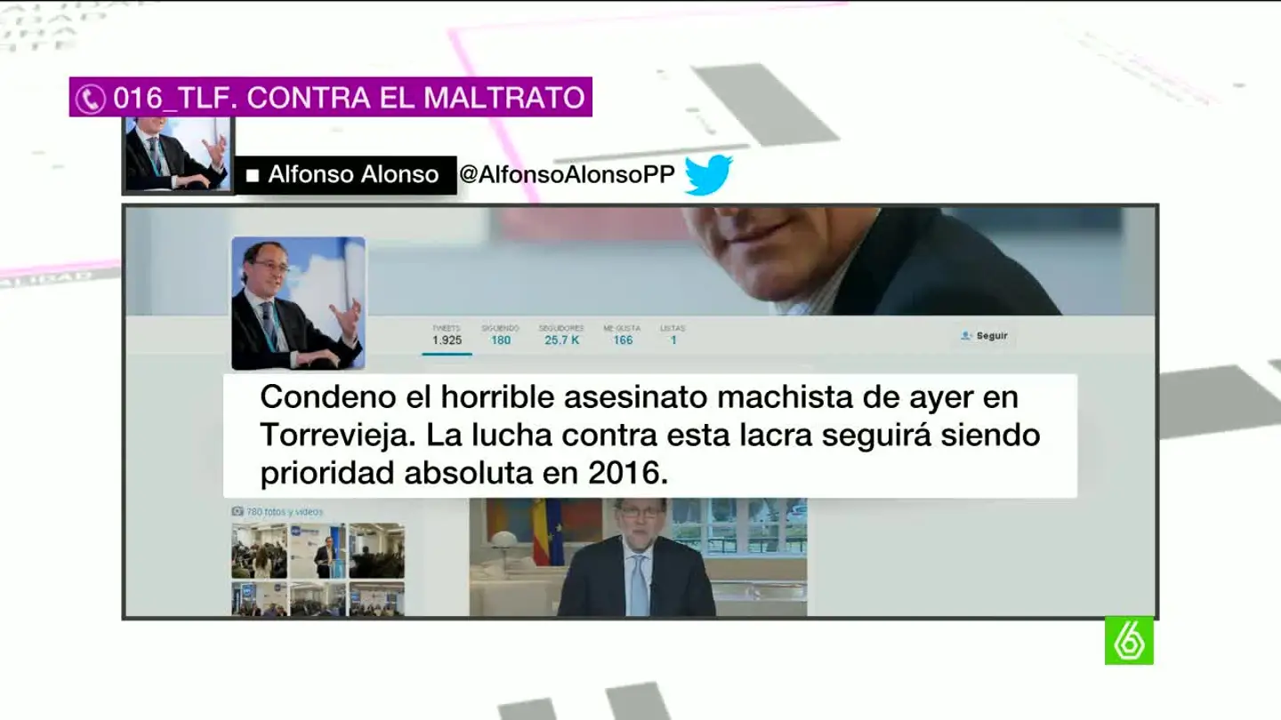 Alfonso Alonso, sobre la violencia machista: "Esta lacra seguirá siendo prioridad absoluta en 2016" Alfonso Alonso, sobre la violencia machista: "Esta lacra seguirá siendo prioridad absoluta en 2016"