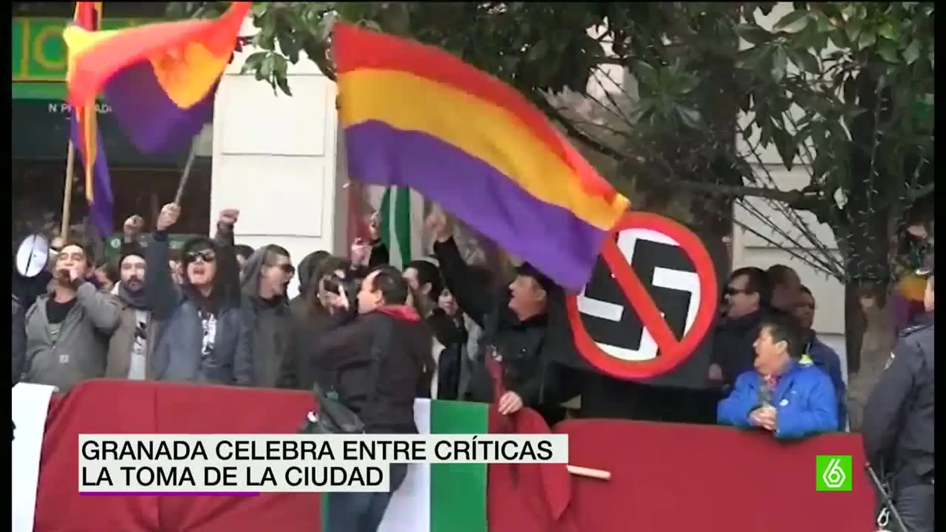 Manifestación en contra de la Toma de Granada