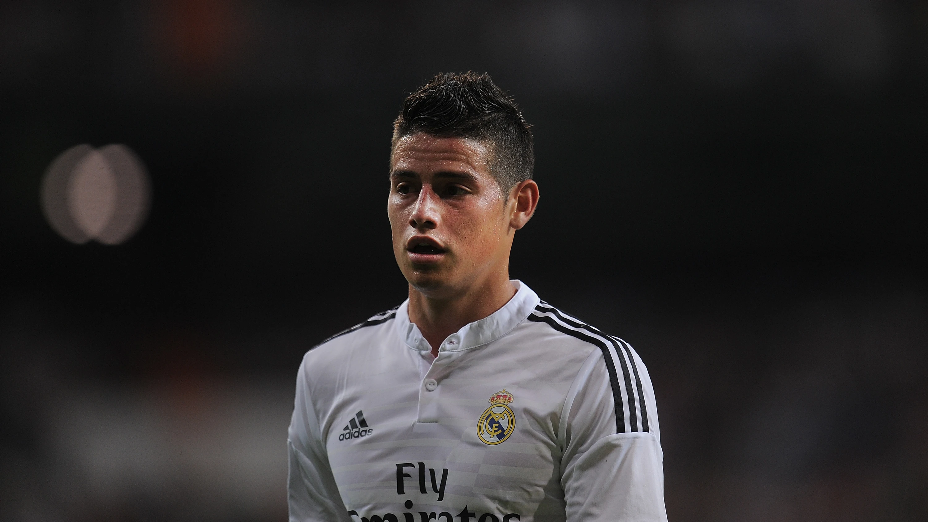 James Rodríguez, durante un partido con el Real Madrid